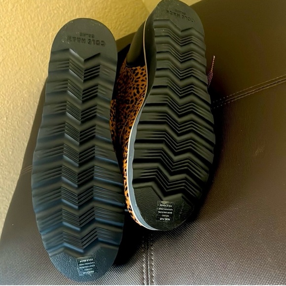 Cole Haan Leopard Print Lace Up Boots - Picture 5 of 5